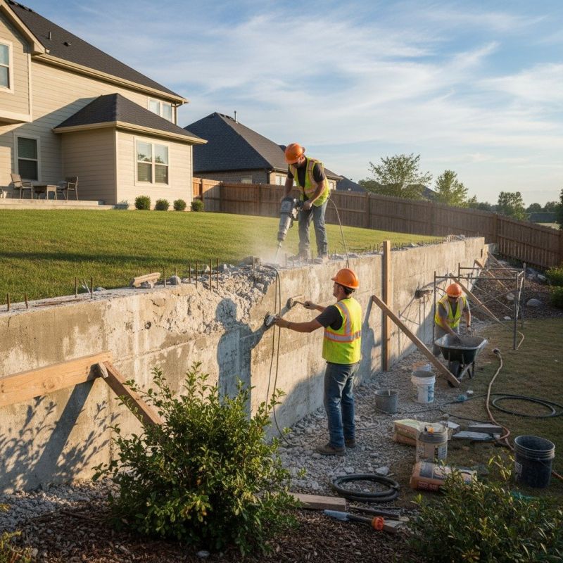 Concrete Retaining Wall Installation