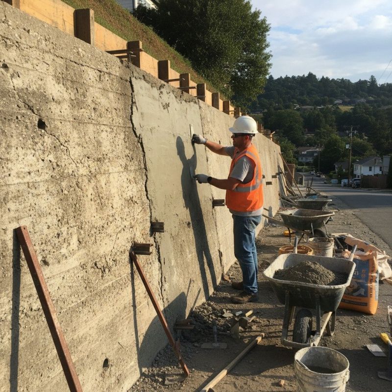 Concrete Retaining Wall Installation